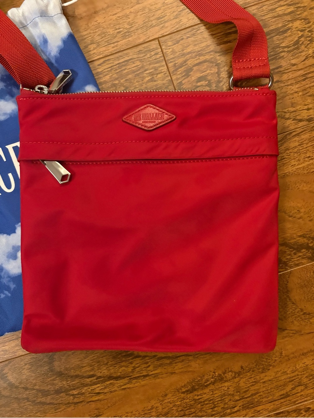 MZ Wallace Red Nylon Crossbody Messenger Bag